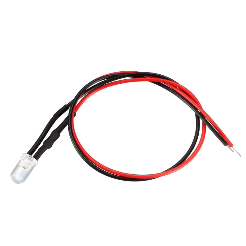 Pre-Wired 3mm 5mm LED Lights Works With DC 3V to 6V Multiple Colours