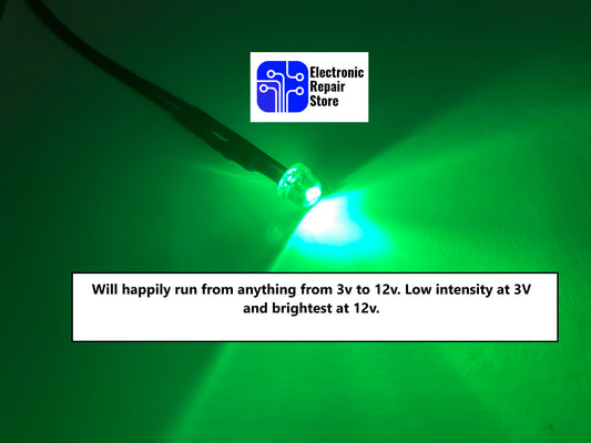 5V 6V 9V 12V Straw Hat wired LED 5mm models railways lots of colours UK