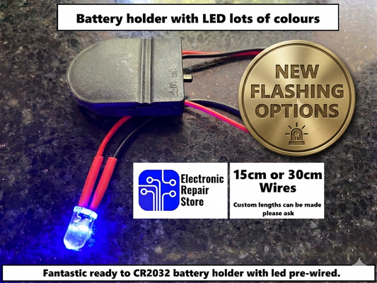 Wired LED Light with Watch Battery Box CR2032 On/Off Switch colours and lengths