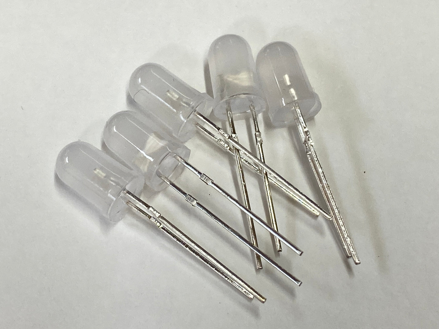 5mm Quality frosted foggy milky lens leds 2V to 3V packs 5 10 25 free post