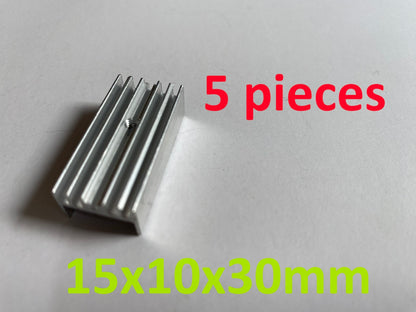 5 Metal Alloy Heatsinks various sizes available UK stock