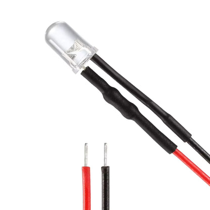 Pre-Wired 3mm 5mm LED Lights Works With DC 3V to 6V Multiple Colours