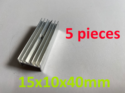 5 Metal Alloy Heatsinks various sizes available UK stock