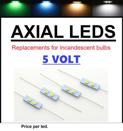 4V 5V 6V 6.3V Axial VU Meter Lamp Bulb Light LED replacement for HiFi repair DIY