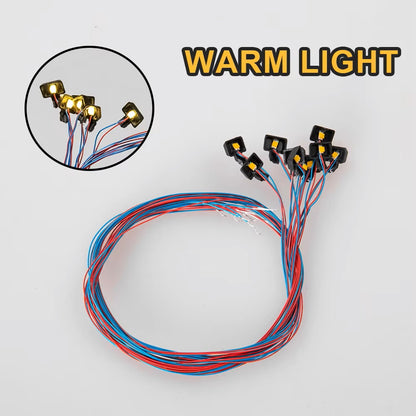 5x Prewired SMD LED Lights 3V Warm White HO OO Gauge Model Railway Diorama Lamps