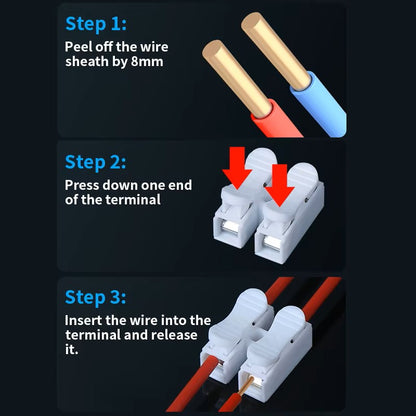 10 to 50pcs Spring Wire Connector Electrical Terminal Blocks Connector for 1 or 2 wires