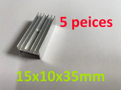 5 Metal Alloy Heatsinks various sizes available UK stock
