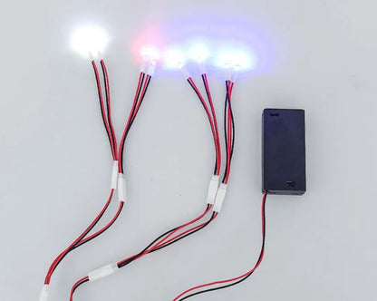 No solder easy wire battery led kit 2 to 6 leds options cosplay railways models
