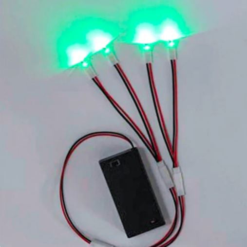 No solder easy wire battery led kit 2 to 6 leds options cosplay railways models